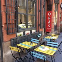 Outdoor seating  at Delibaba in Budapest