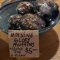 Vegan & gluten-free morning glory muffins at Allgood Coffee in Weaverville