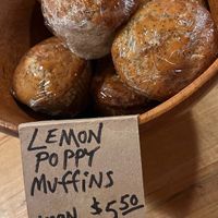 Vegan lemon poppy muffins at Allgood Coffee in Weaverville