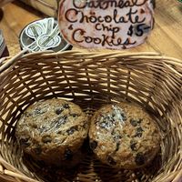 Vegan oatmeal chocolate chip cookies at Allgood Coffee in Weaverville