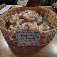 Vegan blueberry cardamon buns at Allgood Coffee in Weaverville