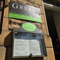 Greens menu at Greens Vegetarian Cafe in Hebden Bridge