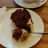 Carrot cake at Greens Vegetarian Cafe in Hebden Bridge