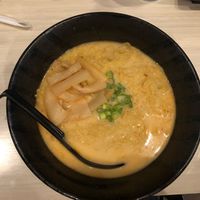 Veggie ramen in creamy broth at Budi's Sushi in Atlanta