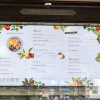 Menu  at Le Botaniste - Schuman in Brussels