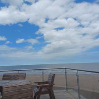 Sitting outside was wonderful at Seascape Cafe in Chapel St Leonards