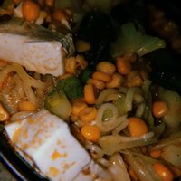 The ramen! We got takeout. So we just threw it in a bowl!  at JINYA Ramen Bar in Atlanta