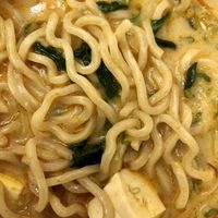 Spicy creamy vegan ramen at JINYA Ramen Bar in Atlanta