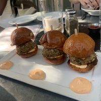 Vegan sliders  at Zinc Cafe and Market in Los Angeles