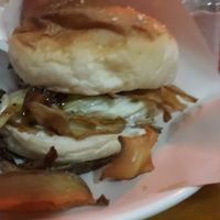 Mushroom burger at Maya Burger Queen in Pai