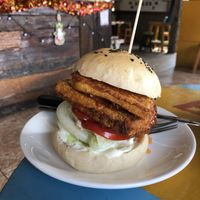Vegan Tofu burger  at Maya Burger Queen in Pai