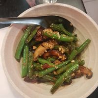 Green beans with shitake mushrooms at Mr Go's in Wellington