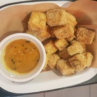 Popcorn tofu (with Fix & Fogg peanut sauce) at Mr Go's in Wellington