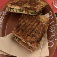 hummus toast (6€)  at Do Vigário Pub and Records in Lisbon