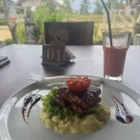 Vegan ribs   at Pissari Bali Cafe in Ubud
