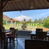 Rice field view  at Pissari Bali Cafe in Ubud