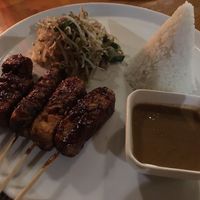 Vegan satay at Pissari Bali Cafe in Ubud