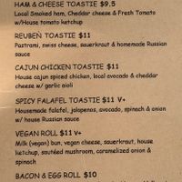 Menu at The TreeHouse in Tamborine Mountain