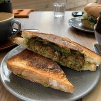 Falafel Toastie at The TreeHouse in Tamborine Mountain