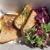 Vegan toastie at Coffee & Drift in Lymington