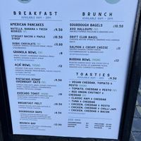 Menu   at Coffee & Drift in Lymington