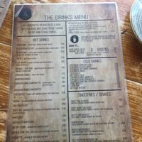 Taken 28/09/18. Drinks menu. at Coffee & Drift in Lymington