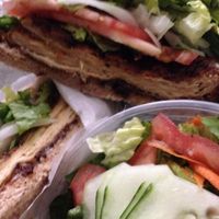 Country fried chik'n sandwich at Senbeb Cafe in Washington