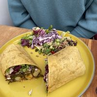 Bombay potato wrap   at Pyramid Vegan Cafe & Bakery in Glastonbury