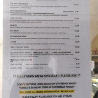 Menu (July 2022) at Pyramid Vegan Cafe & Bakery in Glastonbury
