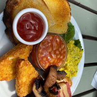 Big vegan breakfast - delicious !  at Pyramid Vegan Cafe & Bakery in Glastonbury