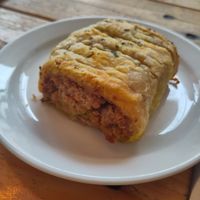 Vegan breakfast roll at Pyramid Vegan Cafe & Bakery in Glastonbury