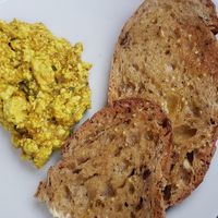 we got more, but forgot pics!! chips were great on side too. at Pyramid Vegan Cafe & Bakery in Glastonbury