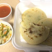Vegan pupusas!  at Fernanda's Salvadorian in Cathedral City