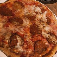 vegan pepperoni pizza! (american jack)  at Pizza Express - London Bridge in London