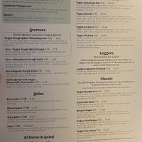 updated vegan menu (6/2022)  at Pizza Express - London Bridge in London