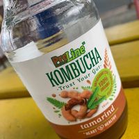 Tamarind Kombucha drink at Lion's Share Cafe in Bridgetown