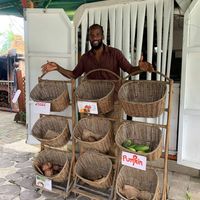 Fresh produce for sale at Lion's Share Cafe in Bridgetown