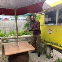Home-grown herbs at Lion's Share Cafe in Bridgetown