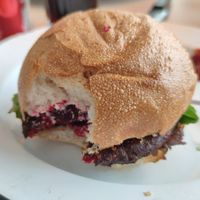 Beetroot burger at HKG - Beef & Liberty Burgers - T1 in Outlying Islands