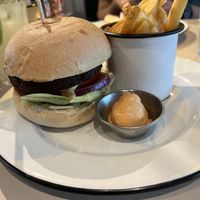 Falafel Burger  at HKG - Beef & Liberty Burgers - T1 in Outlying Islands