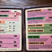 Menu at Kunda Vegan Vegetarian in Chiang Rai