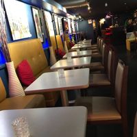 Seating at Selam Vegan Restaurant in Toronto