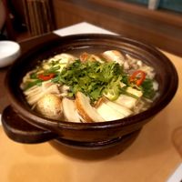 Mushroom and tofu soup at Jihwaja in Seoul