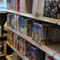 Plant milks at Bio Terre Epicerie Sante Natural Food Store in Montreal