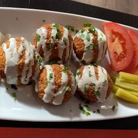 my glowing falafel at Middle East in Como