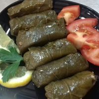 Vine leaves stuffed with rice at Middle East in Como