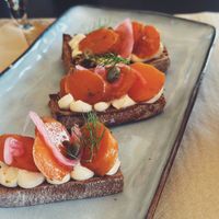 "Salmoned" carrots. at Bahía Verde in Tenerife