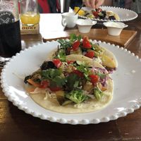 Vegetarian tacos at Duke Surf Bistro in Jeju