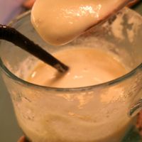 Double durian bomb. Made with real durian at Double Durian - Lavender in Central Singapore