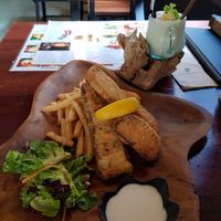 Fish & Chip with Double Durian Bomb at Double Durian - Lavender in Central Singapore